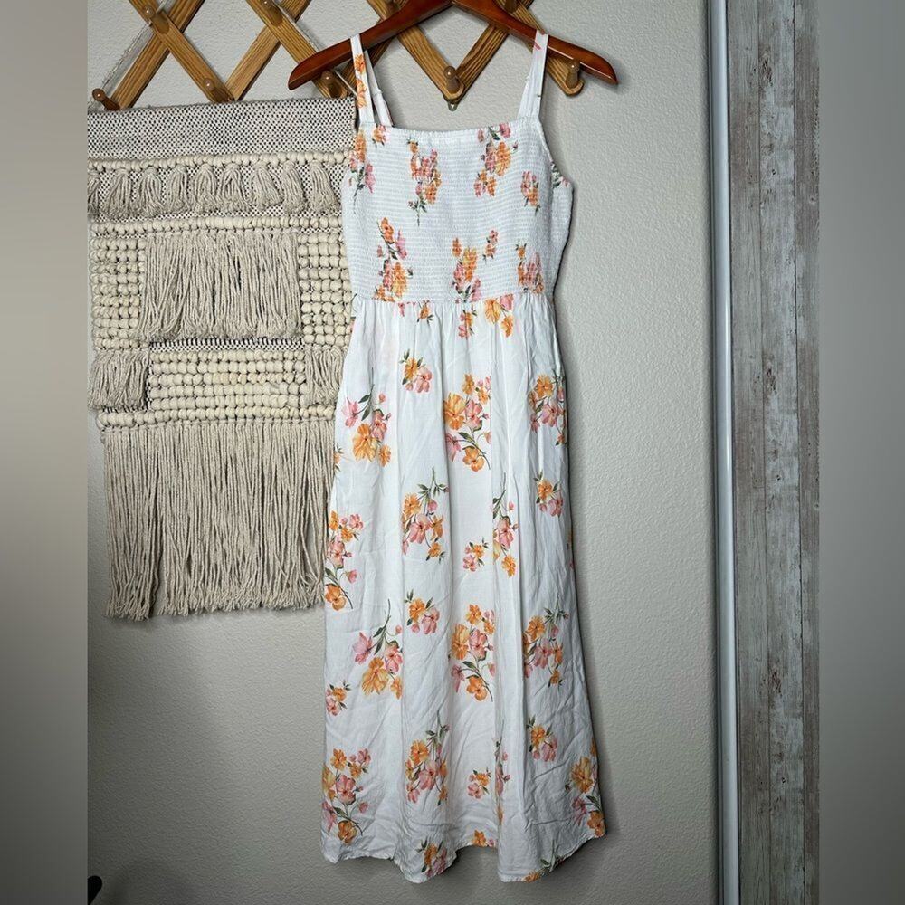 Old Navy White Floral Dress (XS)